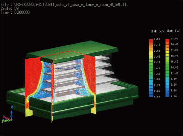庫内温度のサーモグラフ イメージ